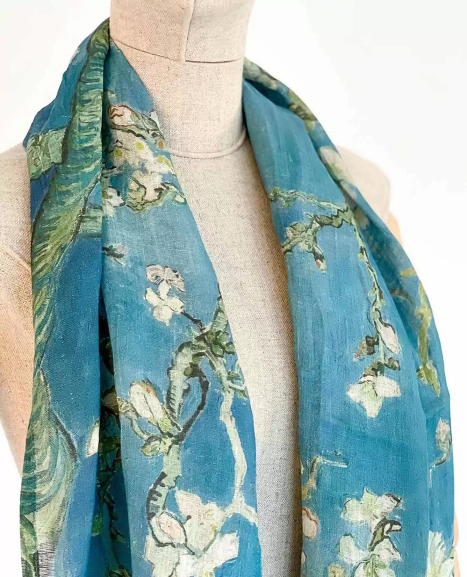 Van Gogh print linen scarf