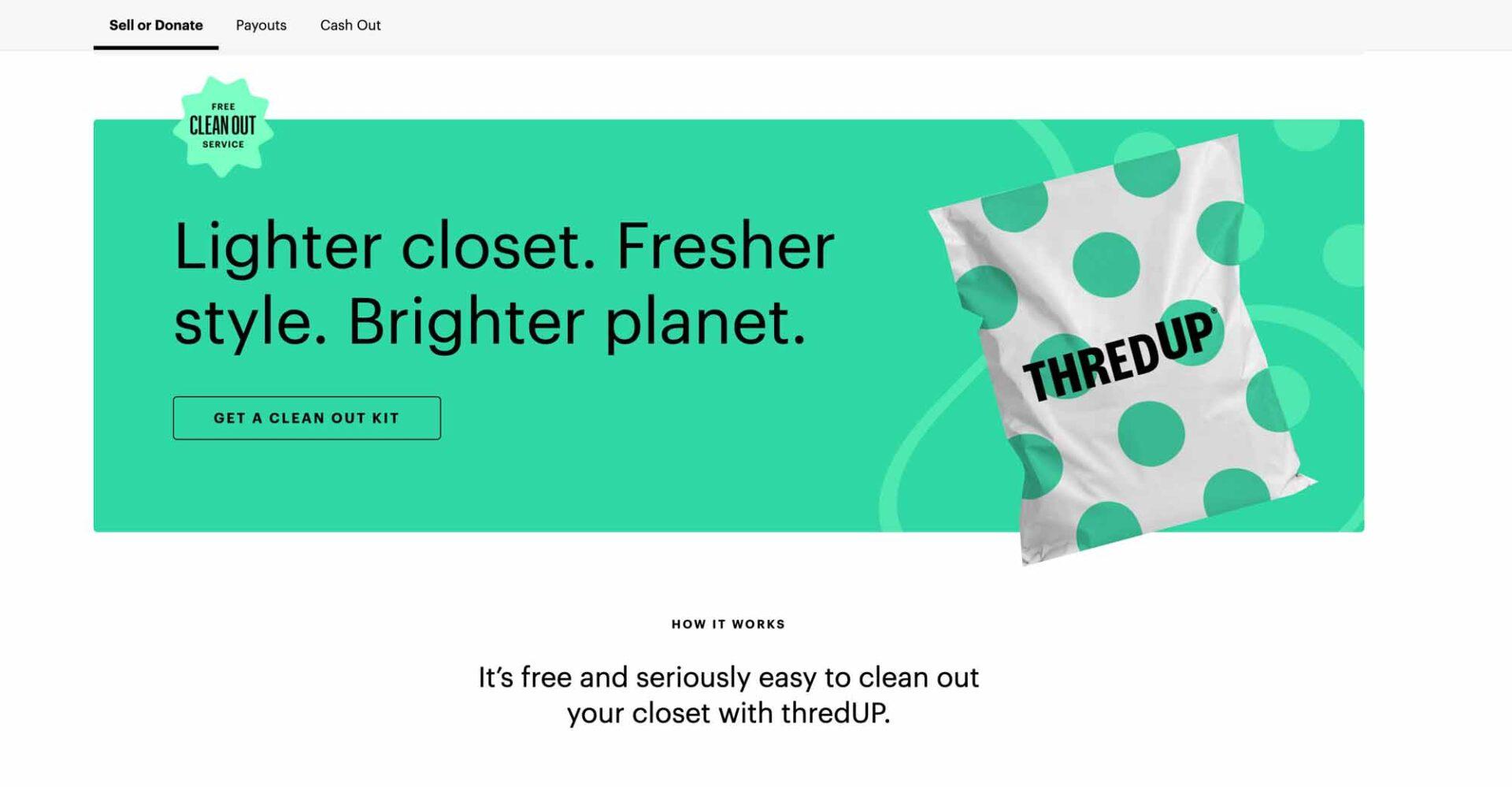 Sparkpick features ThreadUp a platform for selling used clothing