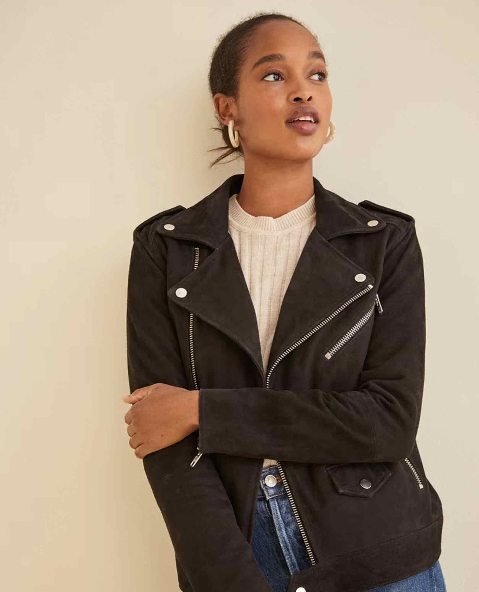 Sparkpick features Amour Vert Deadwood River Suede Jacket in sustainable fashion