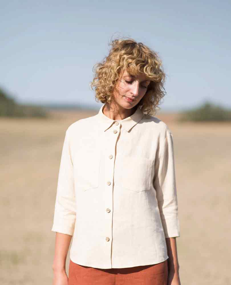 Sparkpick features Etsy marketplace handmade OffOn Classic linen shirt in sustainable fashion