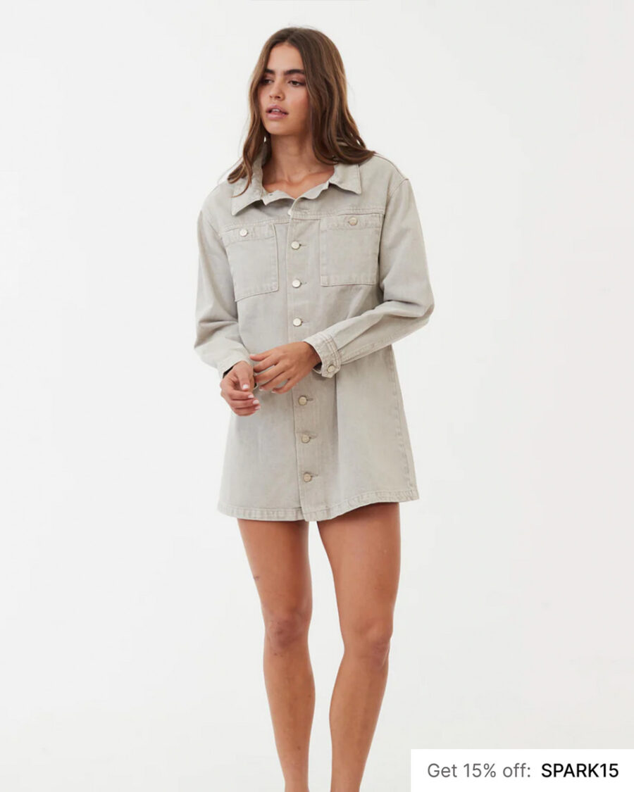 Sparkpick features AFENDS Organic denim dress in sustainable fashion