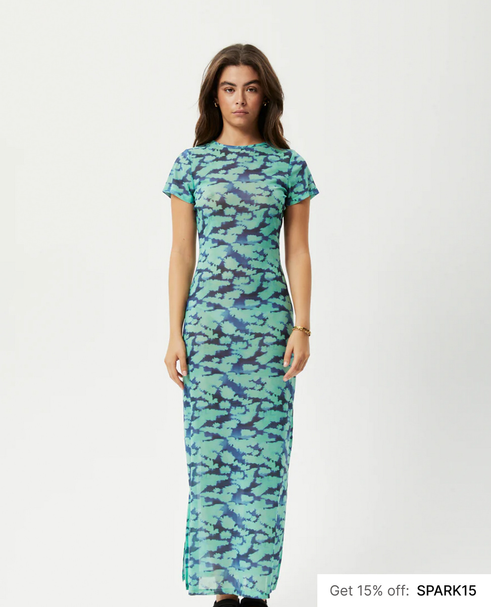 Sparkpick features Afends recycled maxi sheer dress in sustainable fashion