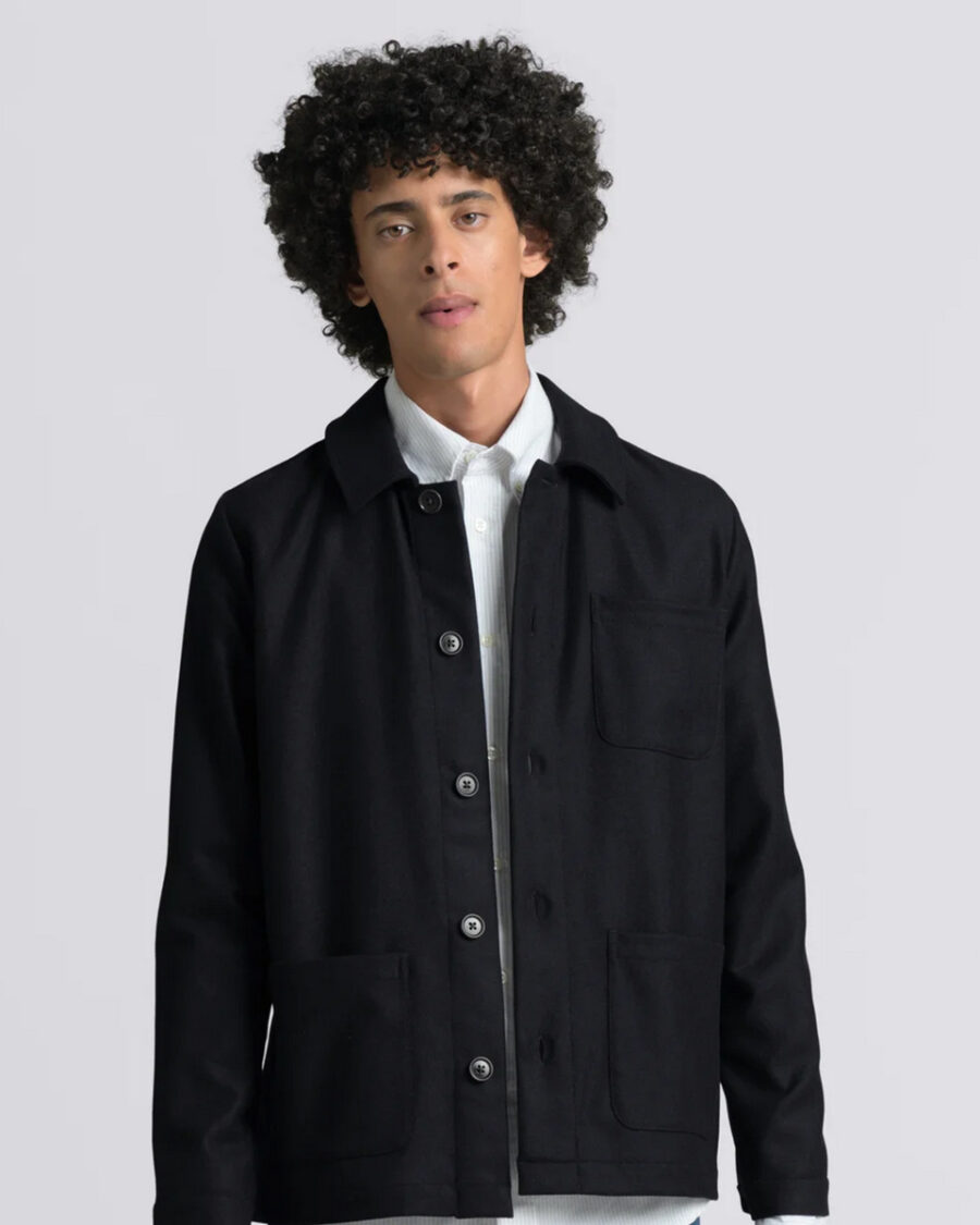 Sparkpick features ASKET mens wool overshirt in sustainable fashion