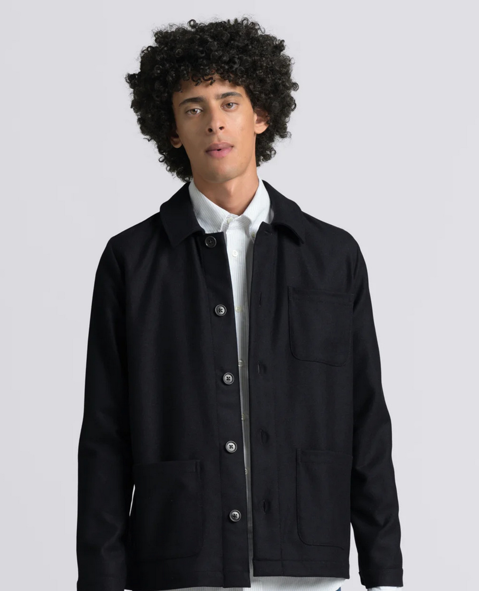 Sparkpick features ASKET mens wool overshirt in sustainable fashion