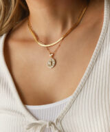 Sparkpick features AyouJewelry on Etsy gold coin Zodiack necklace with pendant in sustainable fashion