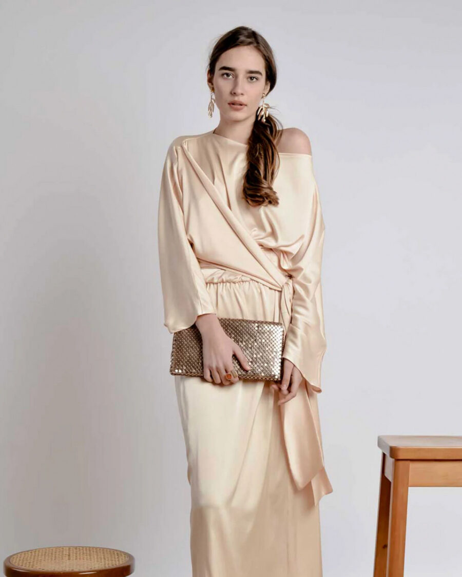 Sparkpick features BASTET NOIR loose dress silk satin in sustainable fashion