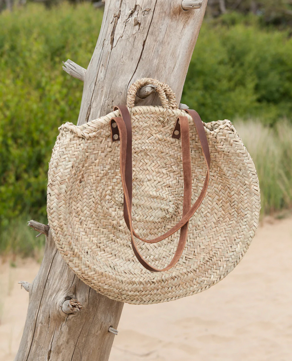 Sparkpick features Beaumont Organic Circle straw bag in sustainable fashion