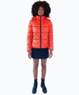 sparkpick features culthread recycled orange puffer jacket in sustainable fashion