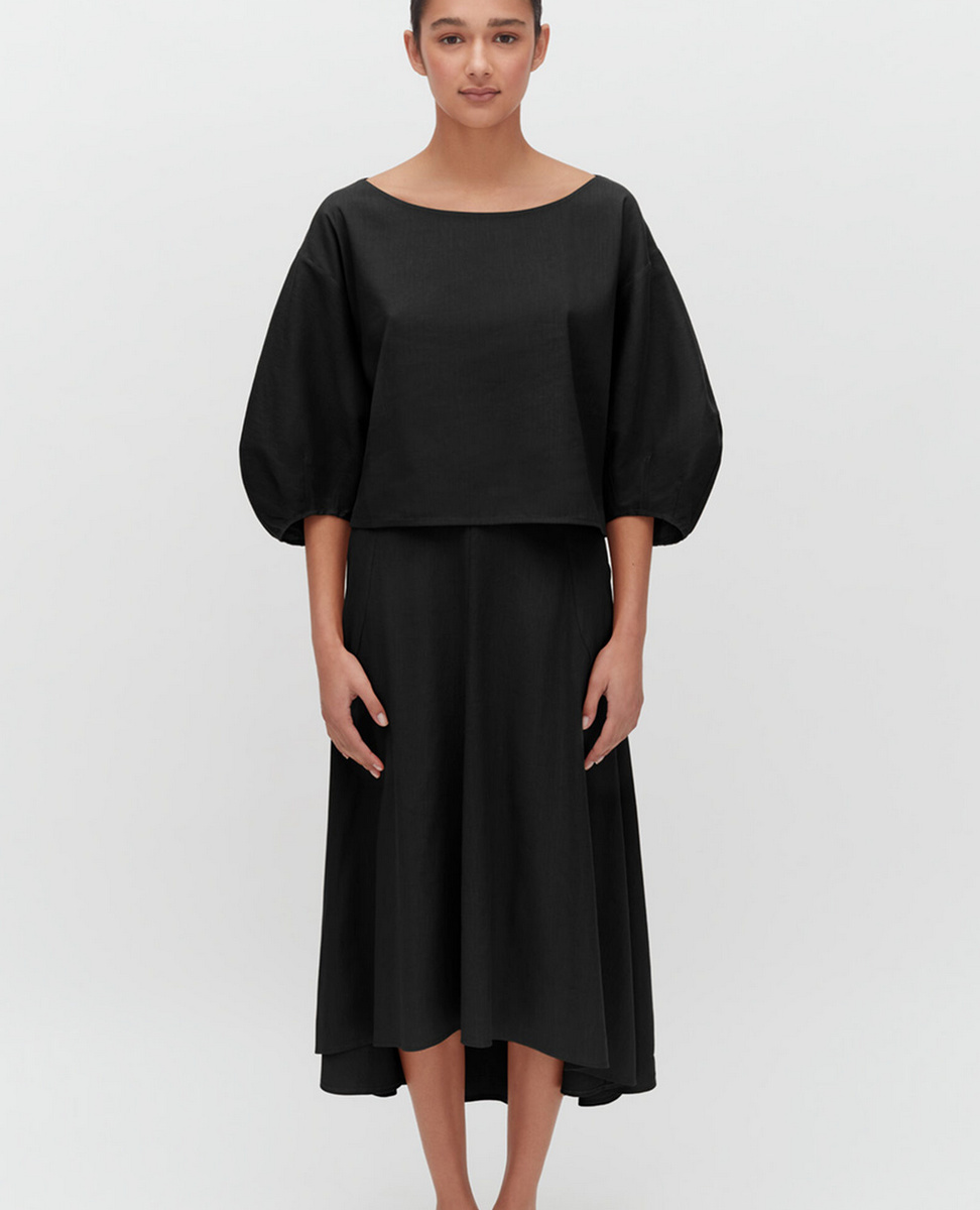 Sparkpick-features-Cuyana Linen flare skirt-in sustainable fashion