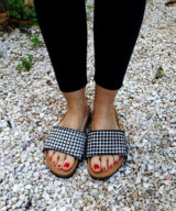 Sparkpick features  EatingTheGoober on Etsy Plaid pin for sandals in sustainable fashion