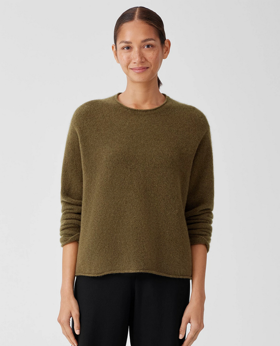 Sparkpick features Eileen Fisher cashmere sweater in sustainable fashion