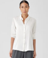 Sparkpick features Eileen Fisher classic collar shirt silk in sustainable fashion