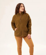 Sparkpick features Girlfriend Collective recycled classic zip jacket fleece in sustainable fashion