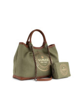 Sparkpick features Gunas Vegan green canvas tote in sustainable fashion