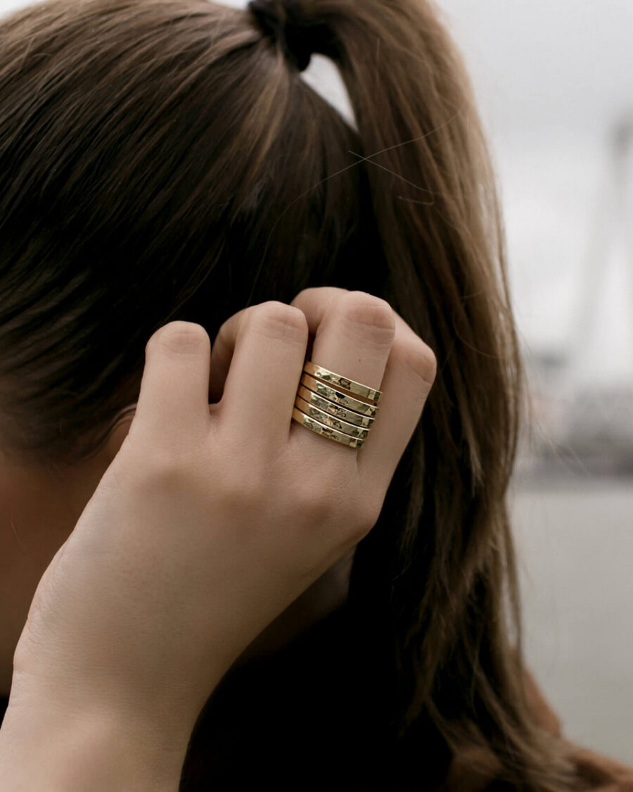Sparkpick features Jewel Tree London silver stacking ring in sustainable fashion
