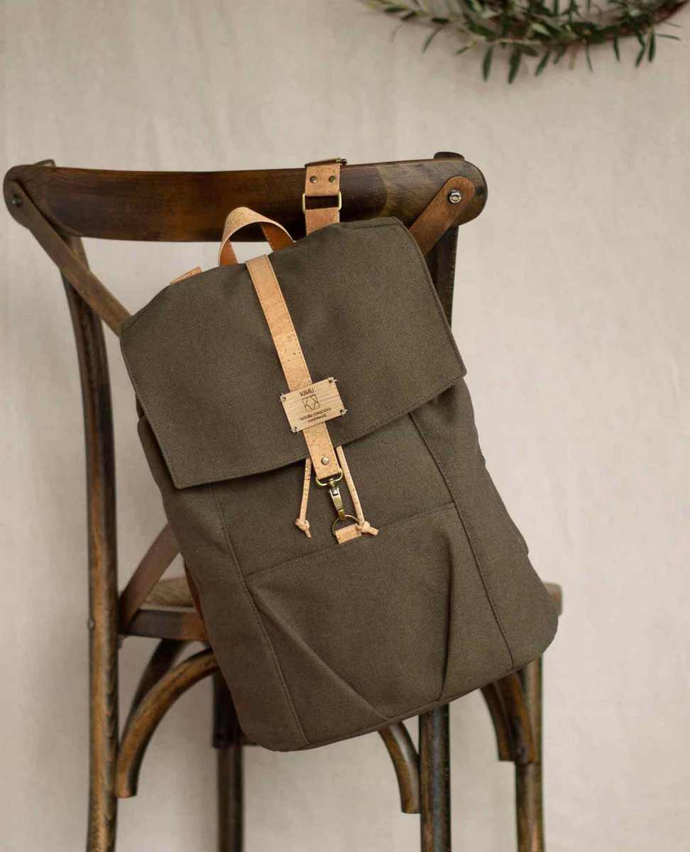 Sparkpick features KimuBags on Etsy Recycled cotton backpack in sustainable fashion