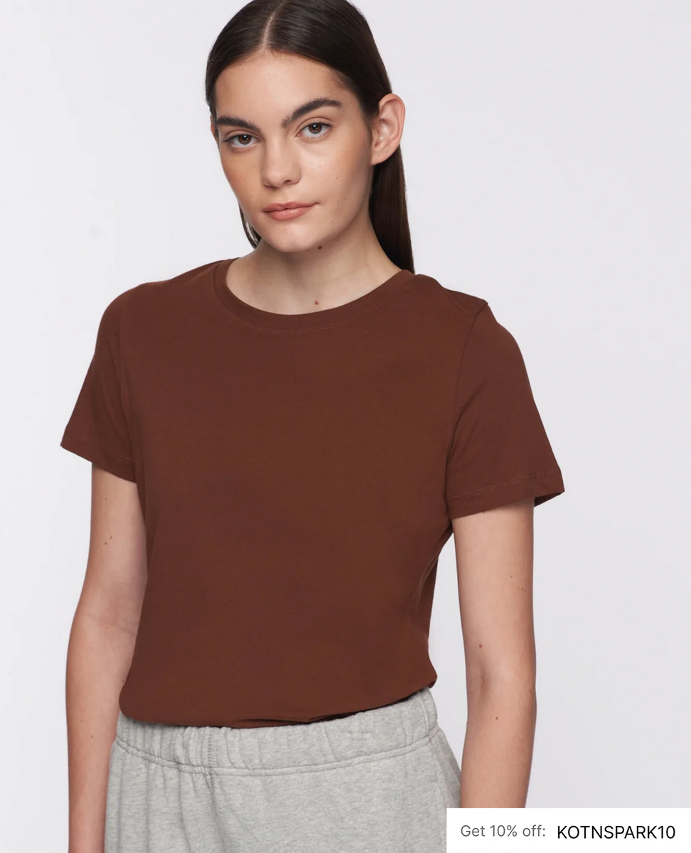 Sparkpick features KOTN essential crew neck tee certified cotton in sustainable fashion