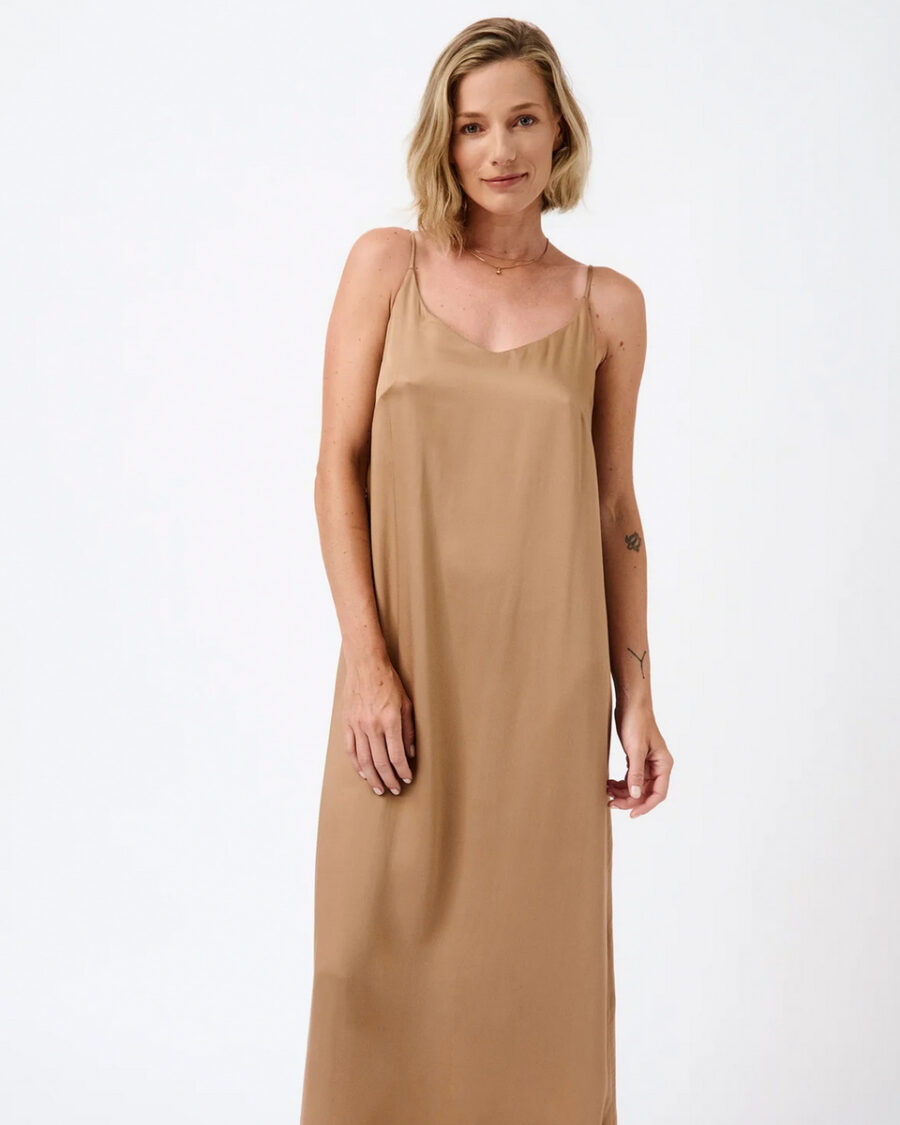 Sparkpick features Mila.Vert Tencel sateen long slip dress in sustainable fashion