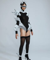 Sparkpick features Nik Gundersen on DressX digital futuristic fur dress in sustainable fashion