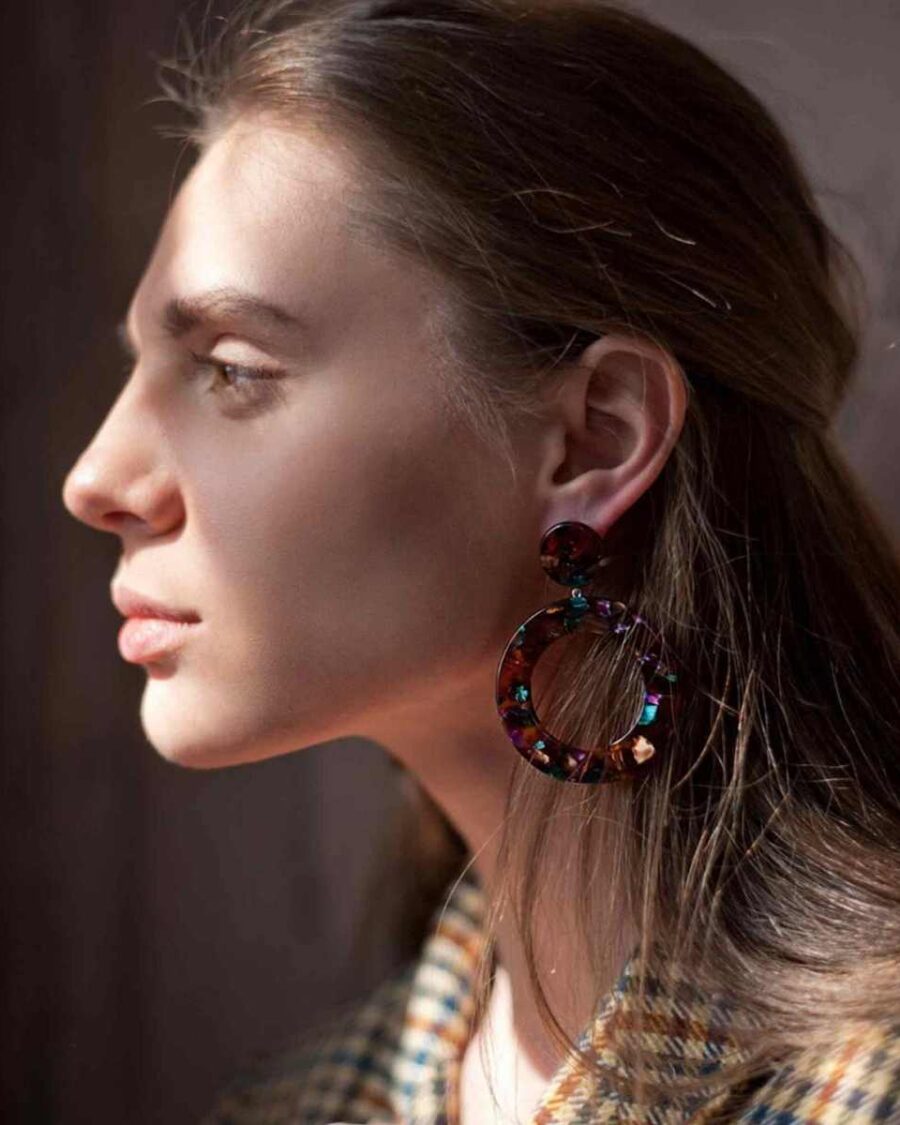 Sparkpick features NINIcoJewelry on Etsy Large Arden earrings in sustaianble fashion