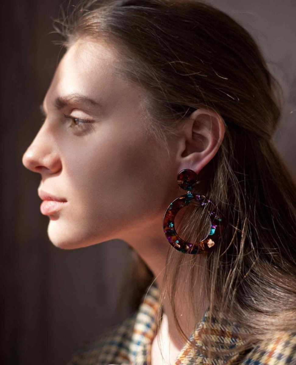 Sparkpick features NINIcoJewelry on Etsy Large Arden earrings in sustaianble fashion