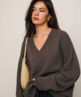 Sparkpick features Reformation V-eck cashmere sweater  in sustainable fashion