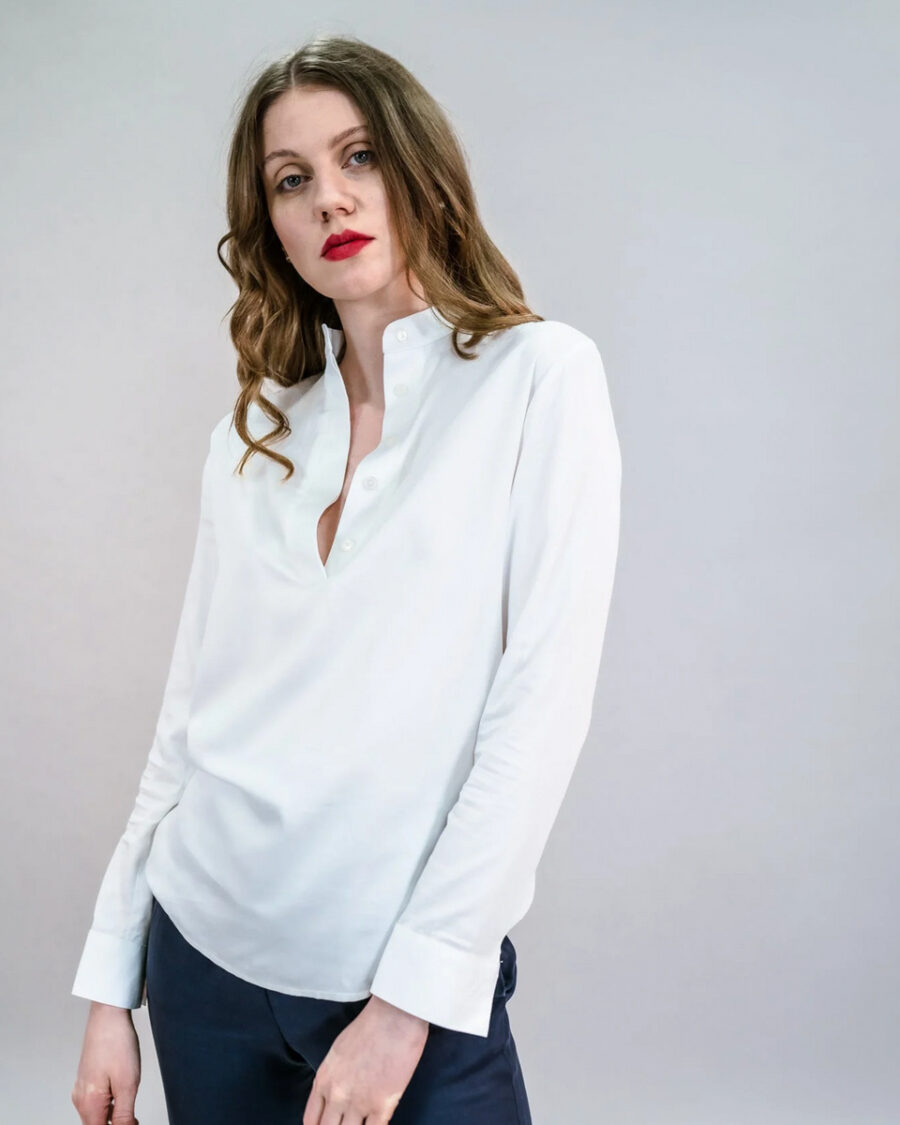 Sparkpick features saenguin on staiy. bamboo blouse in sustainable fashion