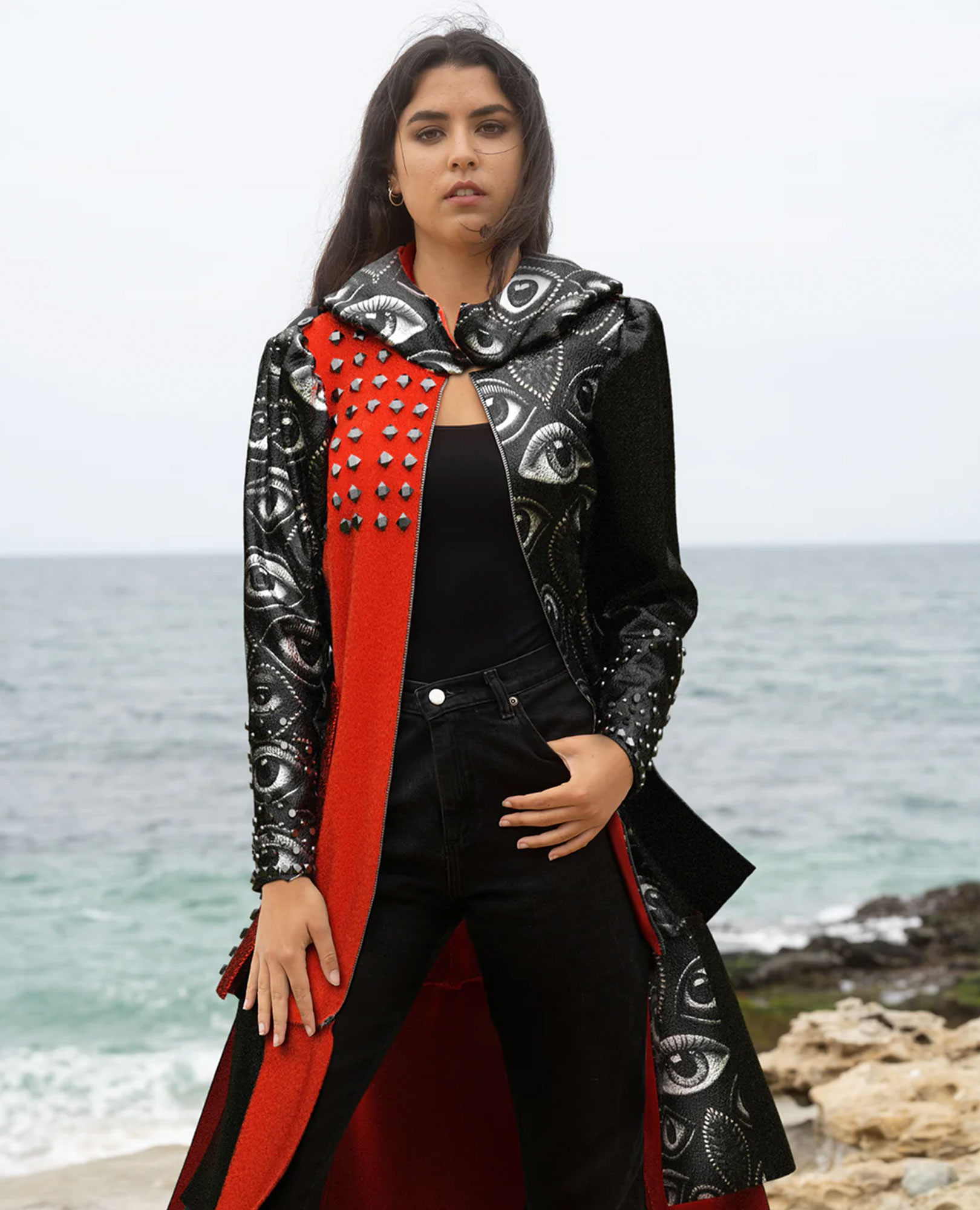 Sparkpick features SPARK + REBEL on DressX digital punk coat in sustainable fashion