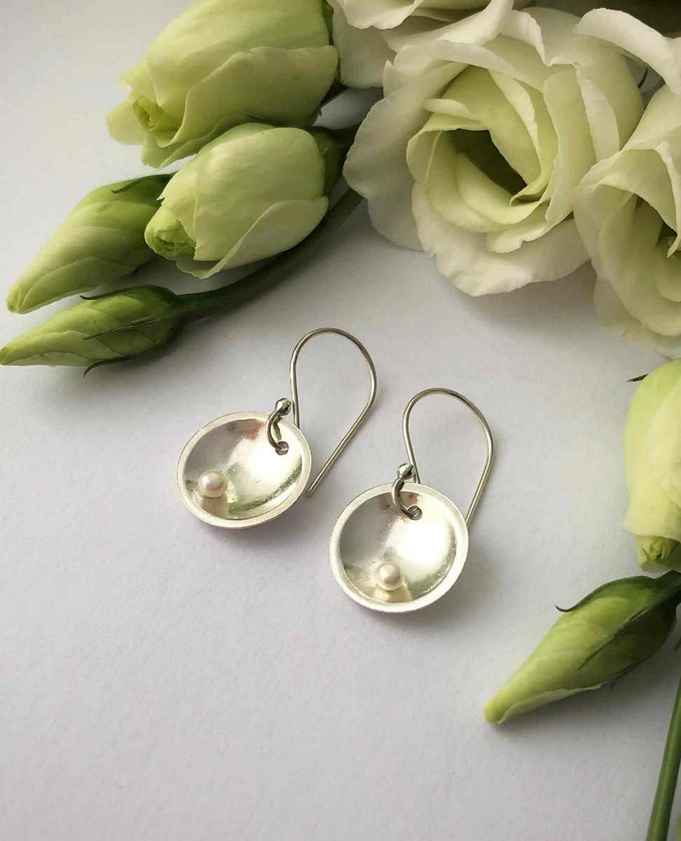Sparkpick features WildSilverJewellery on Etsy  Silver pearl earrings in sustainable fashion