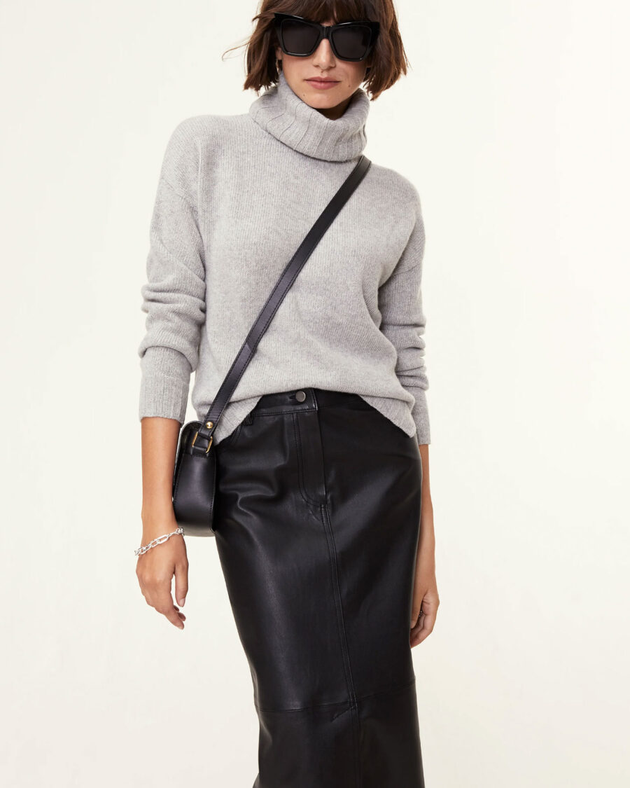 sparkpick features baukjen leather skirt in sustainable fashion