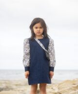 sparkandrebel features cotton denim upcycled dress children girl in eco fashion