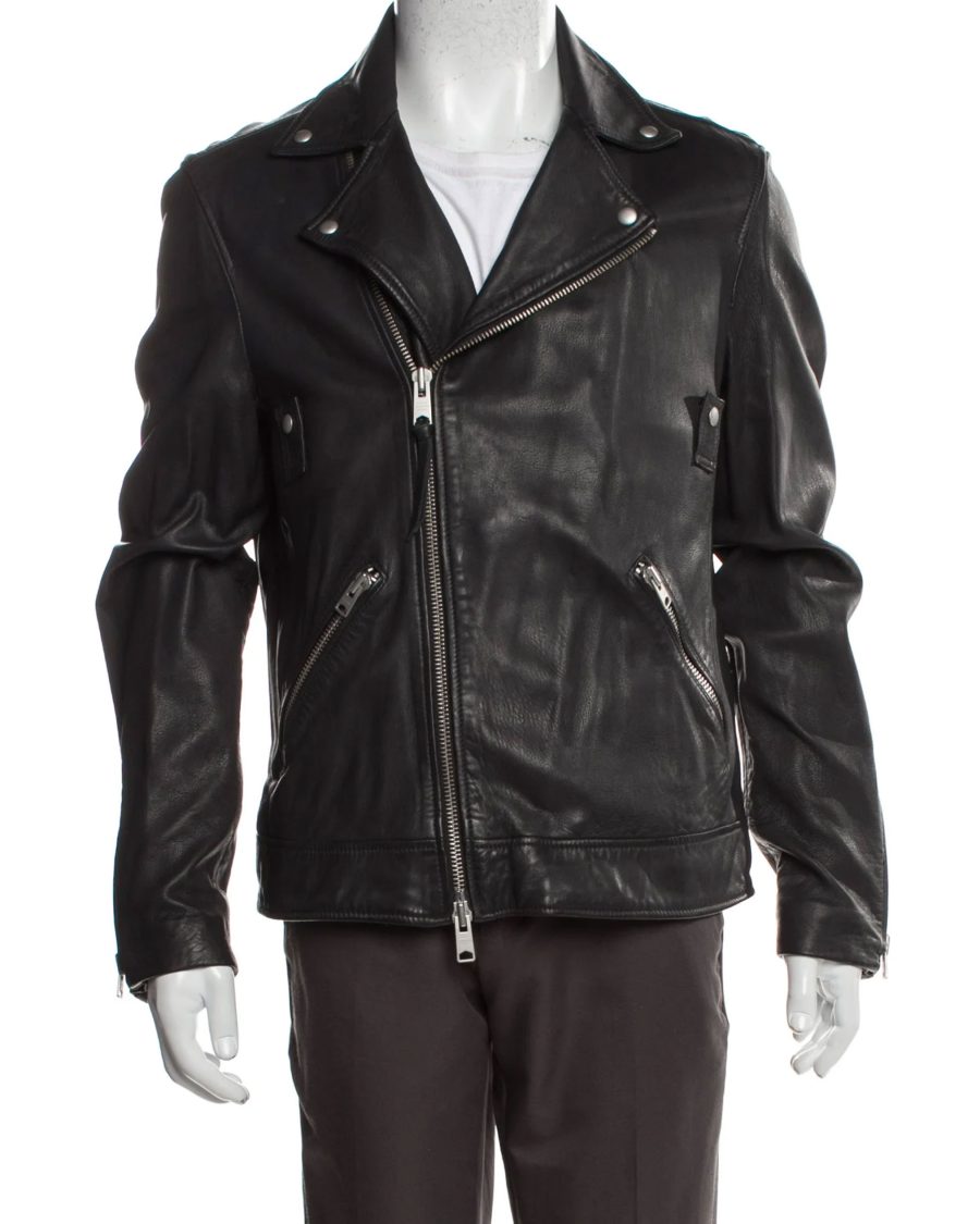 sparkpick features allsaints leather moto jacket in sustainable fashion