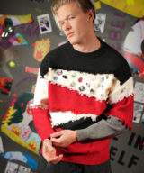 spark and rebel modular eco fashion brand upcycled sweater with pins casual street style in sustainable fashion on etsy