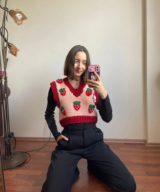 sparkpick features rotsdesigns strawberry vest in sustainable fashion