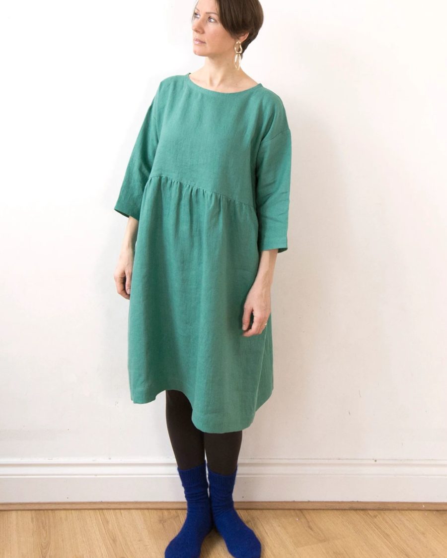 sparkpick features yayiandpony green linen dress in sustainable fashion on etsy