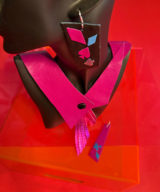 spark and rebel features upcycled earrings and necklace in eco fashion