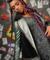 sparkpick features spark and rebel poshmark hand-painted jacket in sustainable fashion