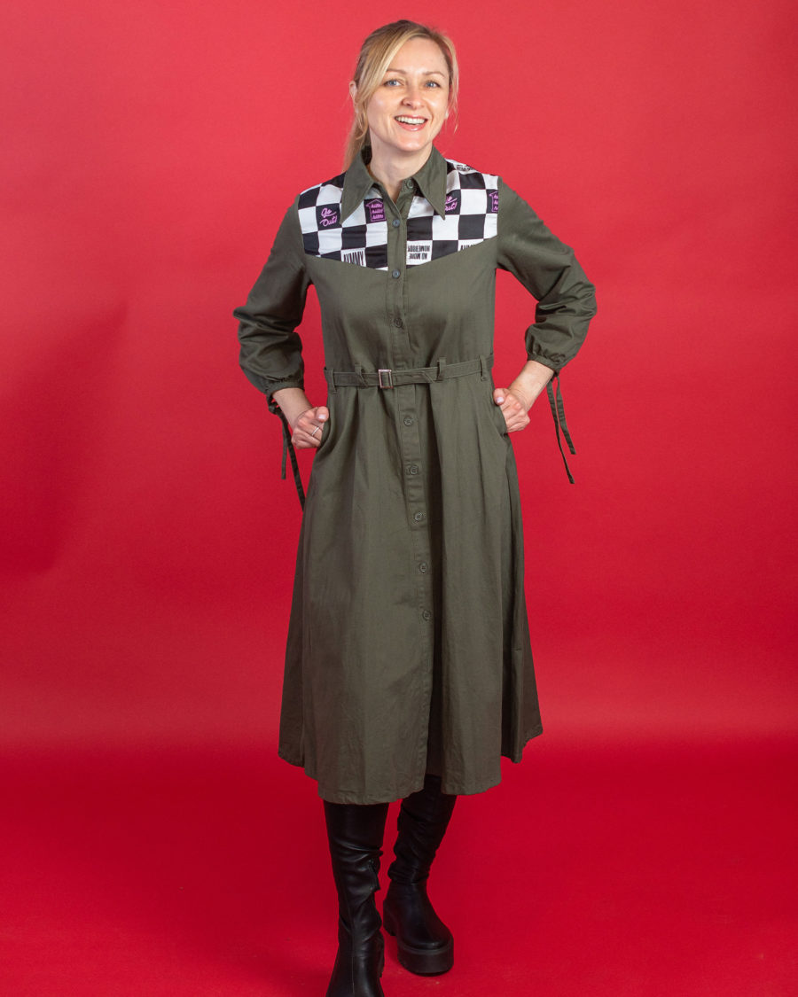 sparkpick features ahaki street style utility maxi dress with print in sustainable fashion