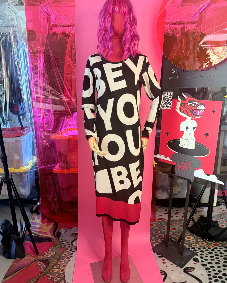 sparkpick features desigual print be you maxi dress in eco fashion