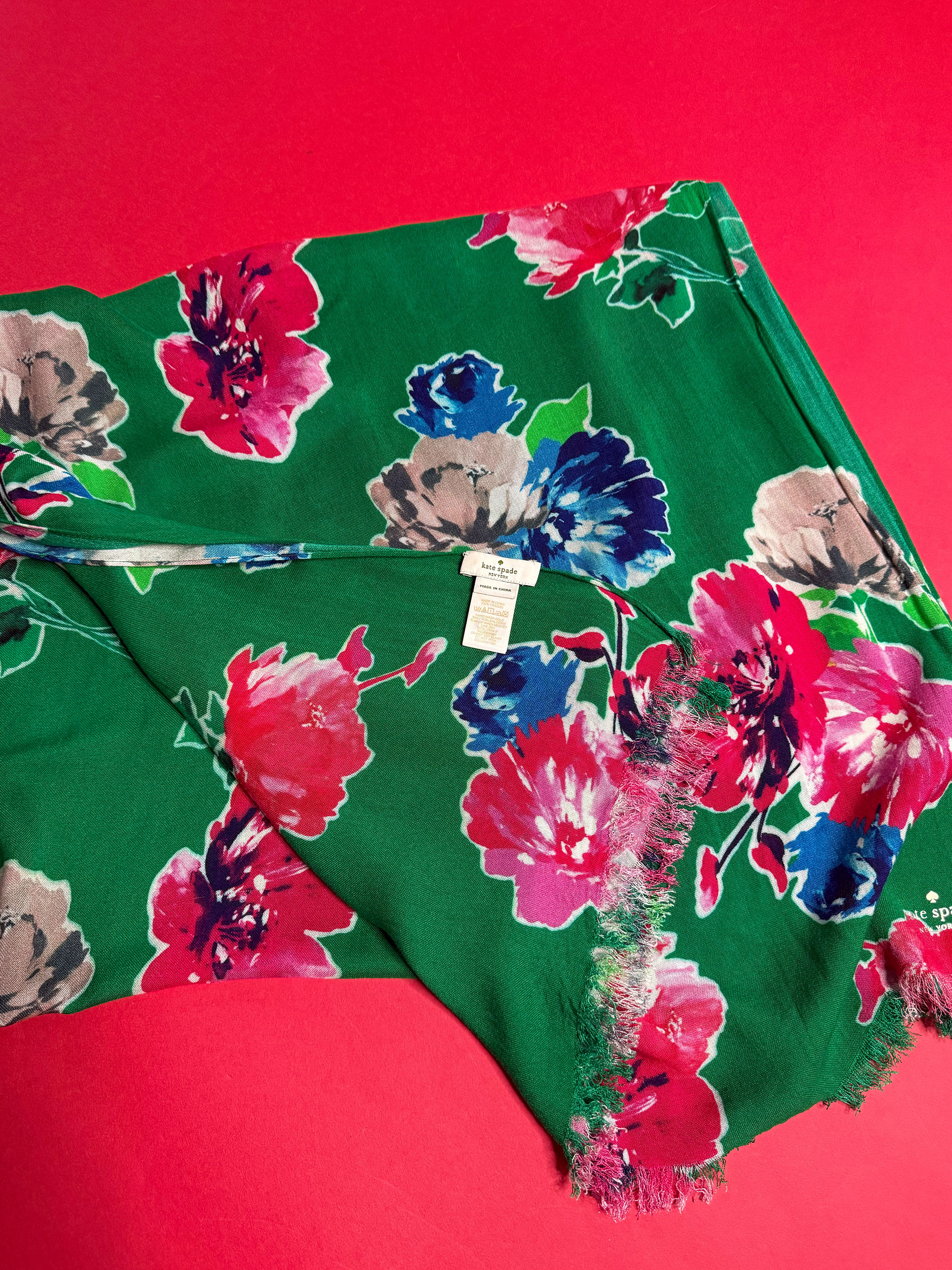 sparkpick features kate spade viscose floral scarf in eco fashion