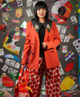 sparkpick features kotn blazer in orange in eco fashion