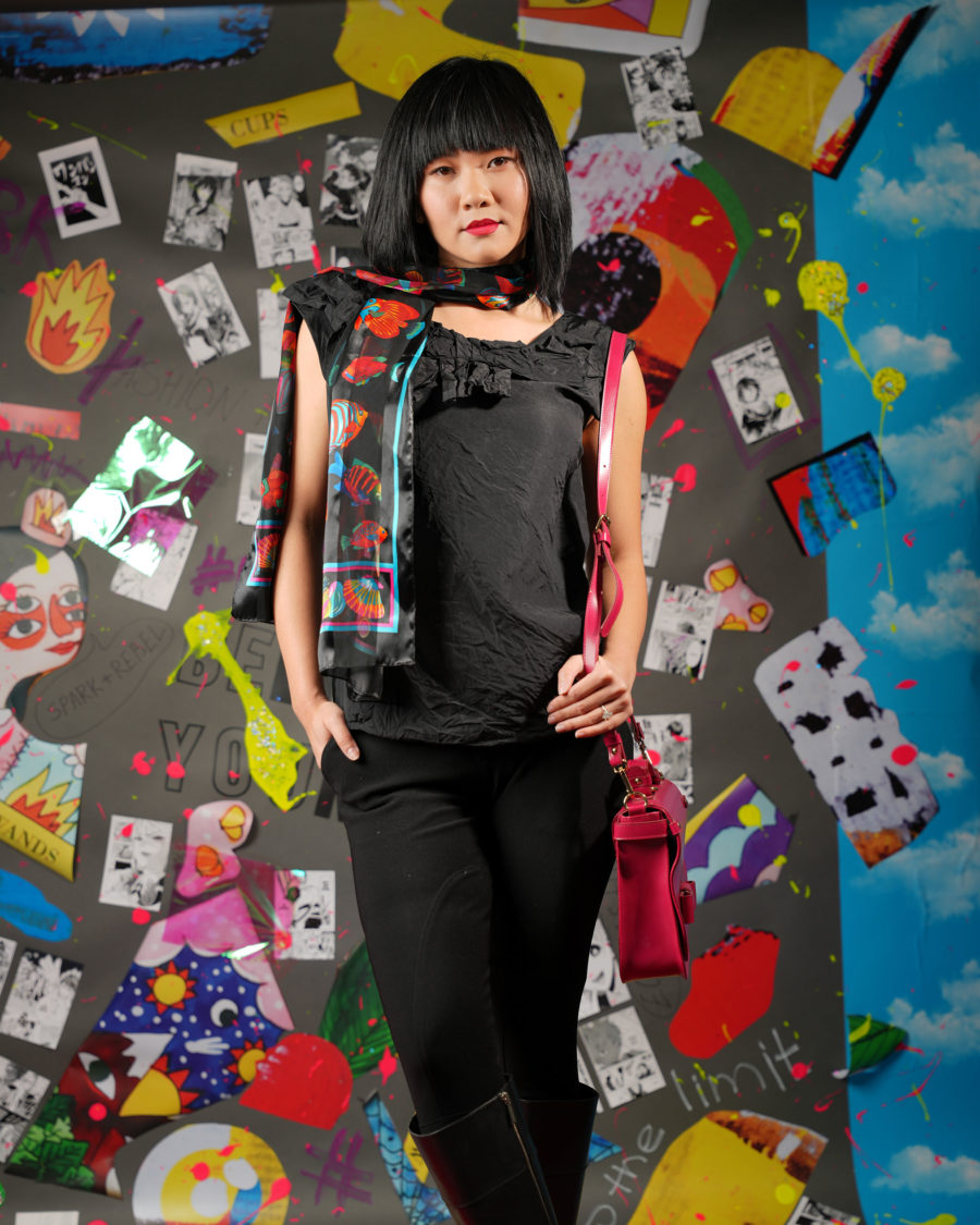 sparkpick features unique scarf with fish in eco fashion