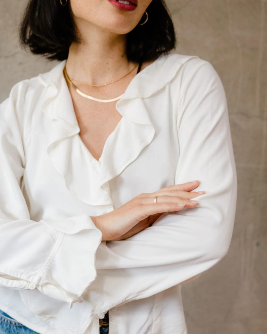 sparkpick features able herringbone necklace in sustainable fashion