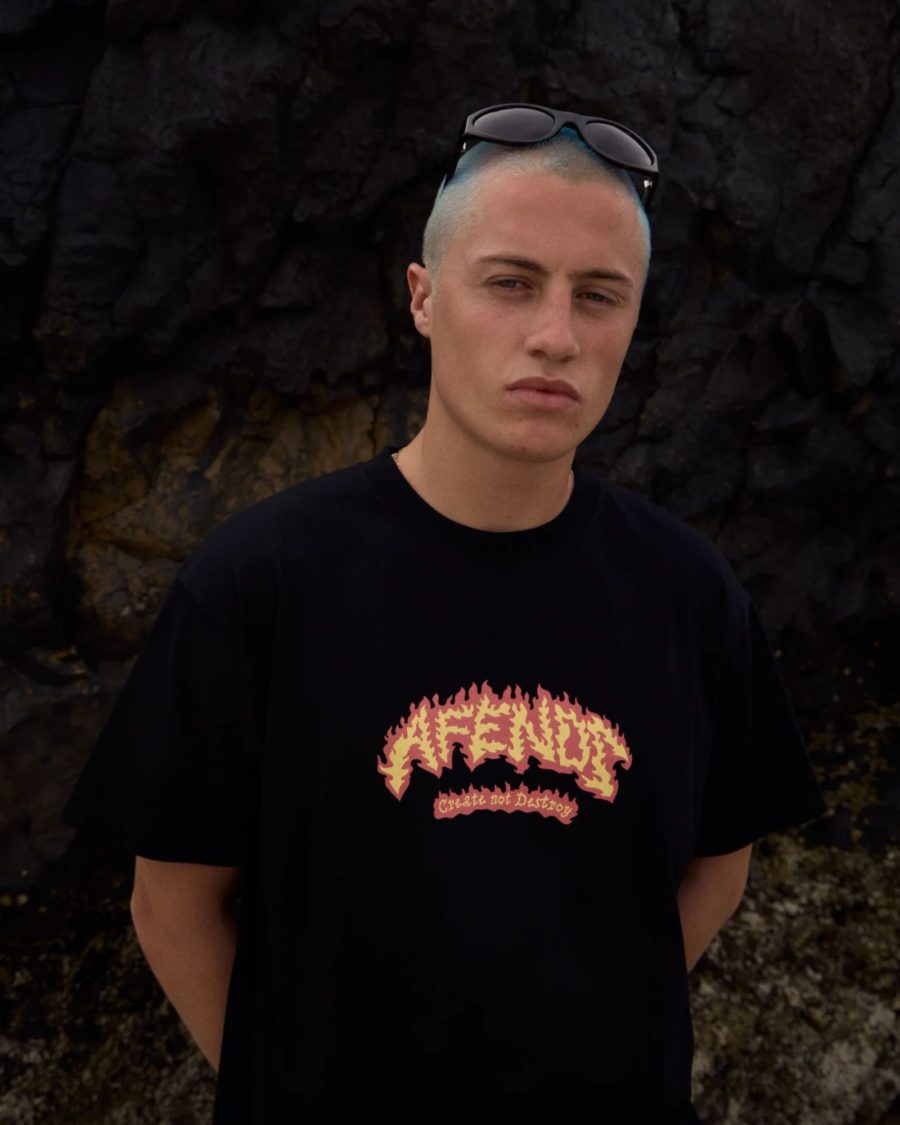 sparkpick features boxy tee afends in eco fashion