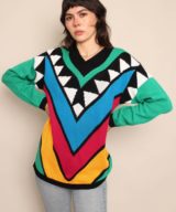 sparkpick features luxievintage etsy bold abstract sweater in sustainable fashion