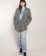 sparkpick features luxievintage etsy vintage houndstooth blazer in sustainable fashion