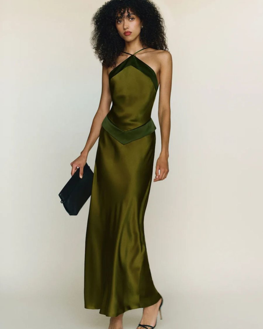 sparkpick features reformation jillian silk dress in sustainable fashion