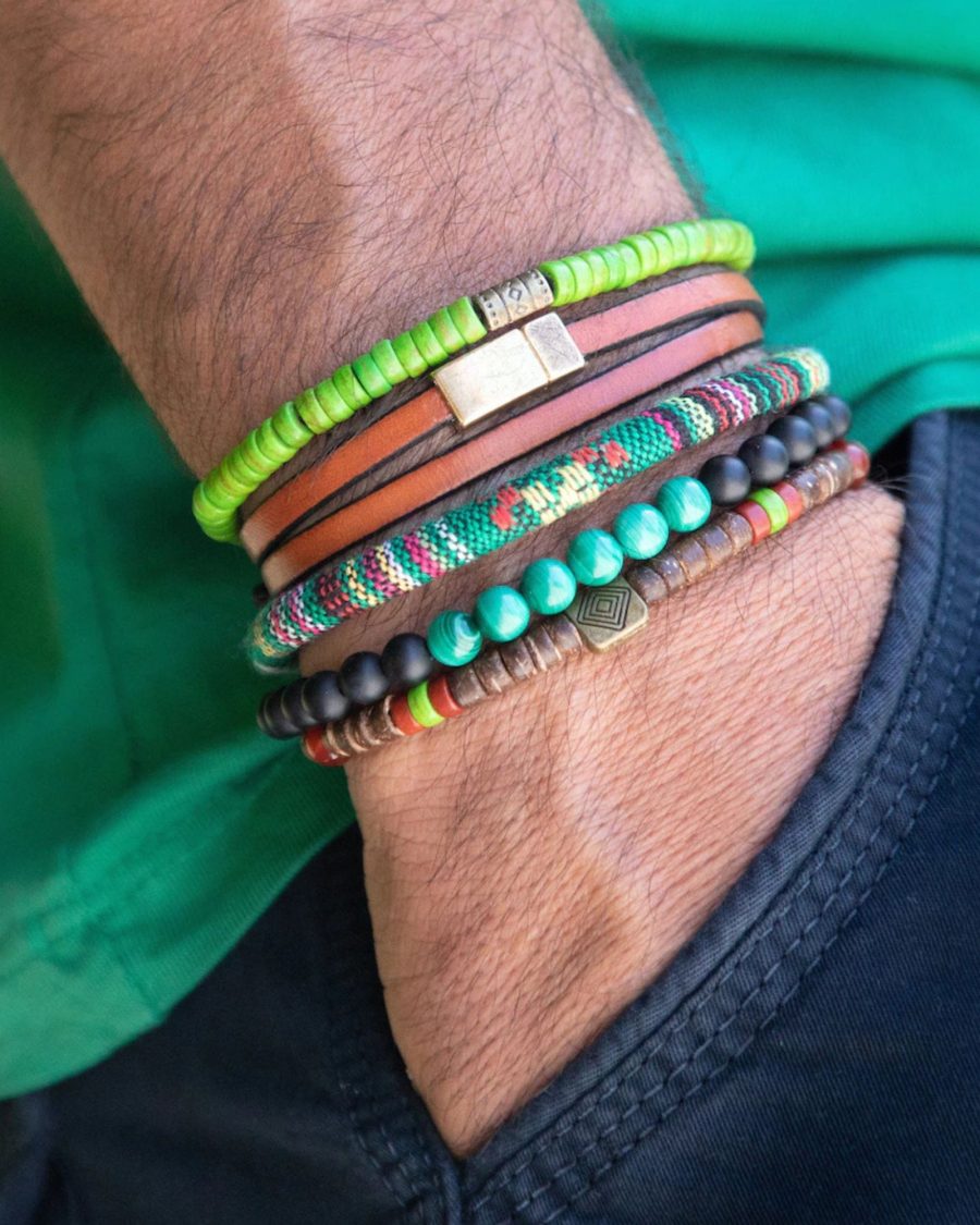 sparkpick features etsy vintagerosegallery green boho bracelets in sustainable fashion