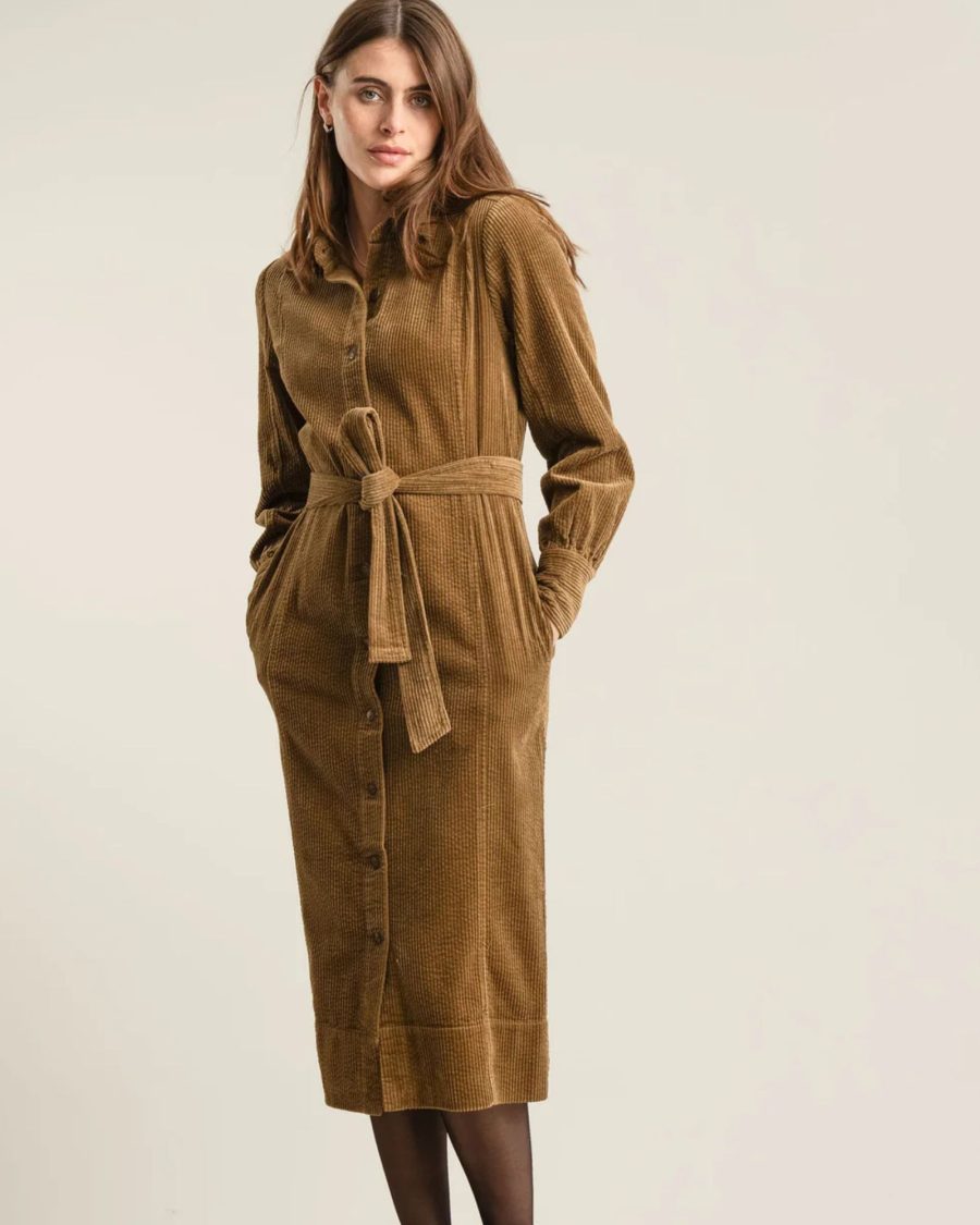 sparkpick features komodo cotton cord dress in sustainable fashion