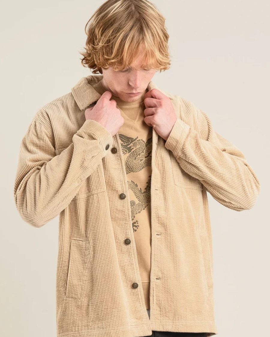 sparkpick features komodo cotton cord jacket in sustainable fashion